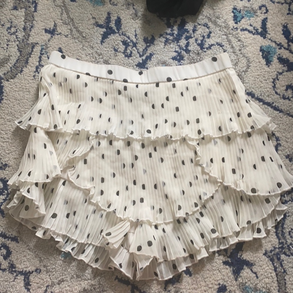 Zara polka dot ruffle skirt